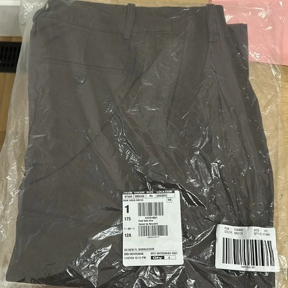 NWT - MADEWELL harlow wide leg pant drapey twill - dark carob - 0P - $118 - Picture 7 of 8